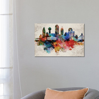 Dallas Abstract - Wrapped Canvas Painting