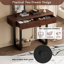Gunnar Mango Wood Console Table with Drawers & Metal Legs-213827174