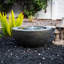 Fontaine d'eau sphérique ronde Xbrand de 50,3 cm (19,8 po) de diamètre en polyrésine, pour intérieur et extérieur, avec lumière LED. Fontaine de jardin, fontaine à jet d'eau, fontaine de terrasse, décor fontaine, bronze.-912023028