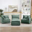 Modular L-Shaped Sectional Sofa With Movable Ottoman, DIY Configurable Comfort For Modern Living Rooms.-711396824