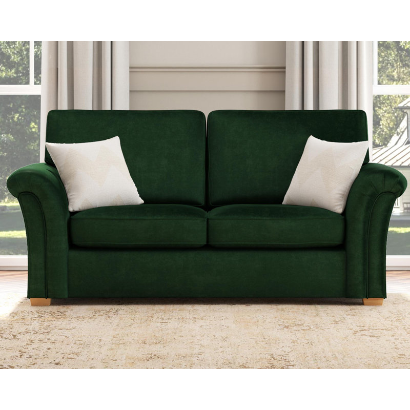 Castleacre Three Seater, Fixed Back, Forest Green