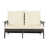 Coussin beige, structure noire sélectionné