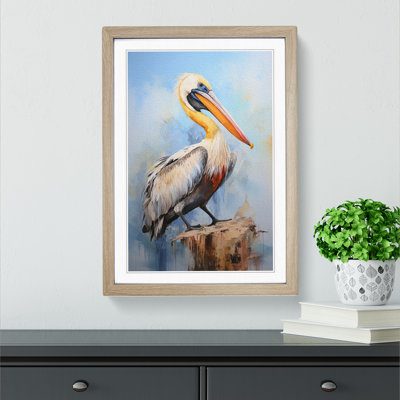 Pelican Modern - Single Picture Frame Print on Wood