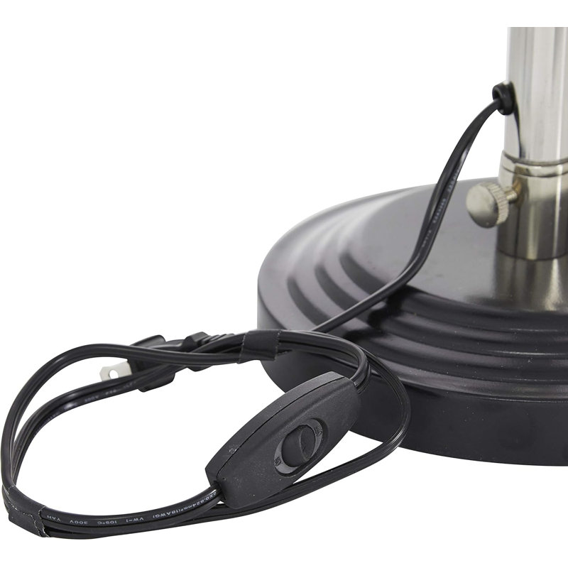 Lampe de table de style industriel avec ampoule Edison, fabrication en aluminium, abat-jour noir