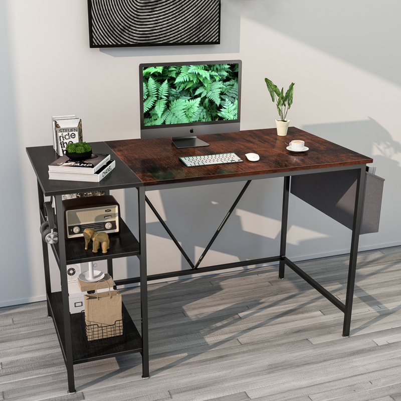 Bureau Baret, H 29,5 po x l 47 po x P 23,6 po, Brun / noir