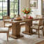 Fir Dining Table with Wood Base