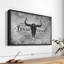 Texas Coast Typography Canvas Print