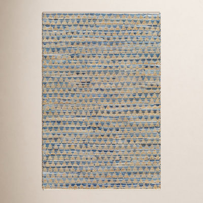 Hand-Woven Geometric Jute Rug