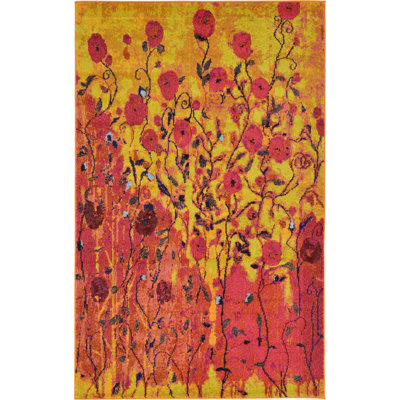 Glenarden Washable Floral Indoor Rug
