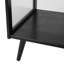 Wooden Collectibles Display Cabinet with Doors, Curio Cabinet 3 Tiers Bookcase