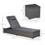 Gulfam 195cm Long Reclining Double Chaise with Cushions and Table