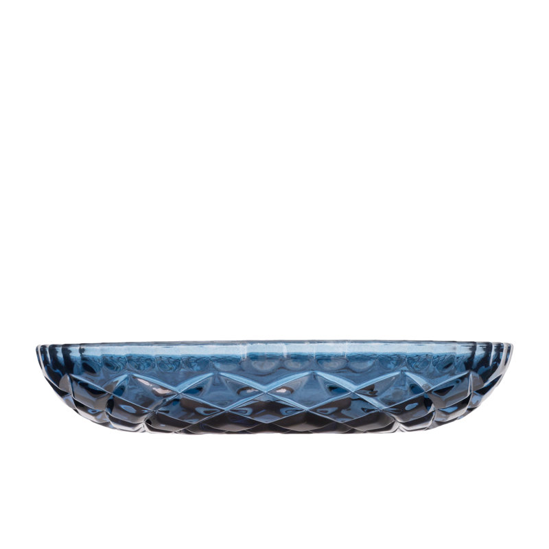 Tollette 16cm Glass, Blue / White / Grey