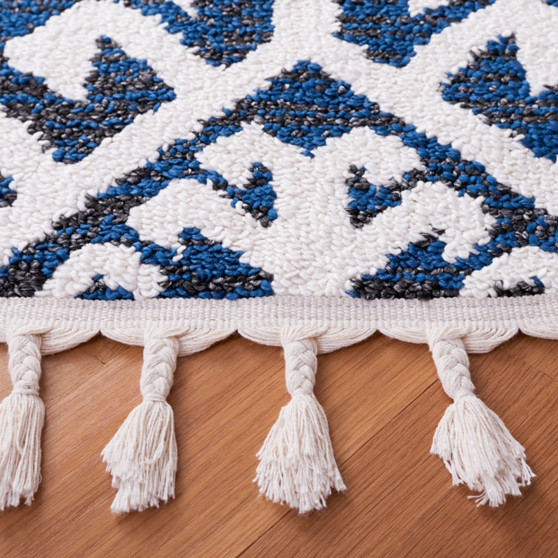Moroccan Tassel Shag Performance Southwestern Rug, Rectangle 3' x 5'