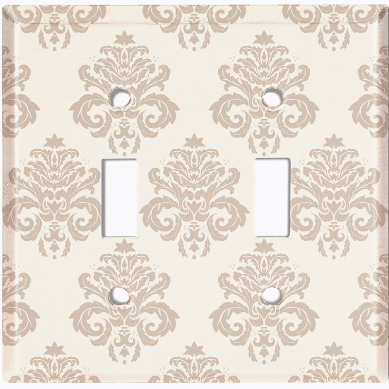 Plaque murale d'interrupteur à bascule Damask, Beige