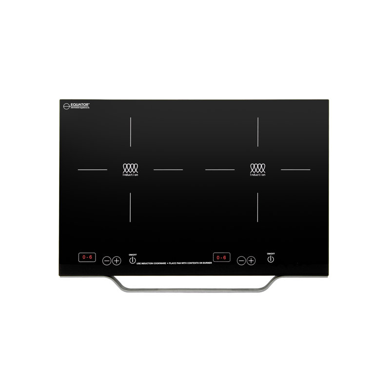Plaque de cuisson à induction à 2 brûleurs 21 po avec poignée en aluminium Equator 110V