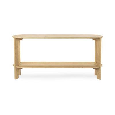Kering Oak Wood Oval Console Table