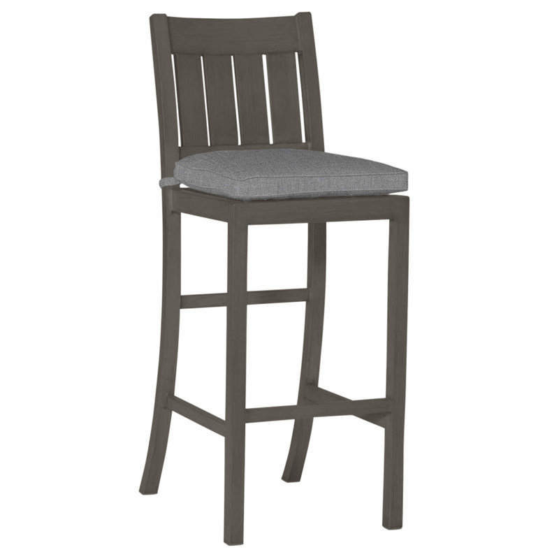 Tabouret de bar Club Wrought, Pas de soudure, Verona brume, Gris ardoise