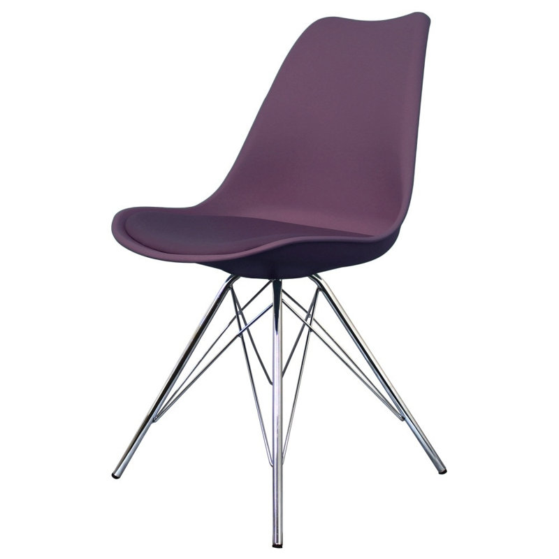 Topeka 45cm H Upholstered Side Chair, Purple