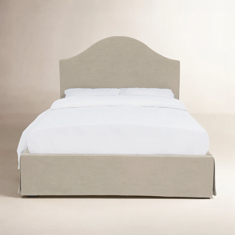 Samantha Upholstered Bed, Queen, Cream