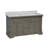 Fossen 60" Double Bathroom Vanity Set with Weathered Gray Cabinet and Carrara Marble Countertop-352821072-314186955