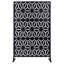 Black Steel Outdoor and Indoor Privacy Screen, 76" H x 48" W