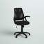  Chaise de bureau pivotante designer en maillage avec dossier moyen et accoudoirs ouverts-124391863