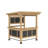 95.7" W Cedar Wooden Outdoor Bar Gazebo With Shade Roof & Built-In Counter