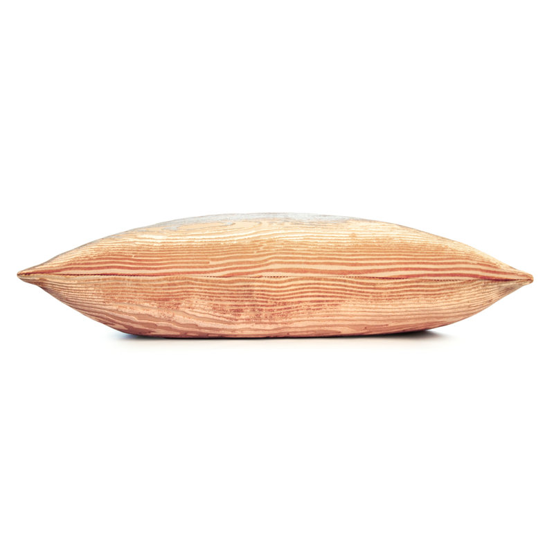 Woodgrain Rectangle Velvet Pillow Cover & Insert, Square 20"H x 20"W, Sunstone