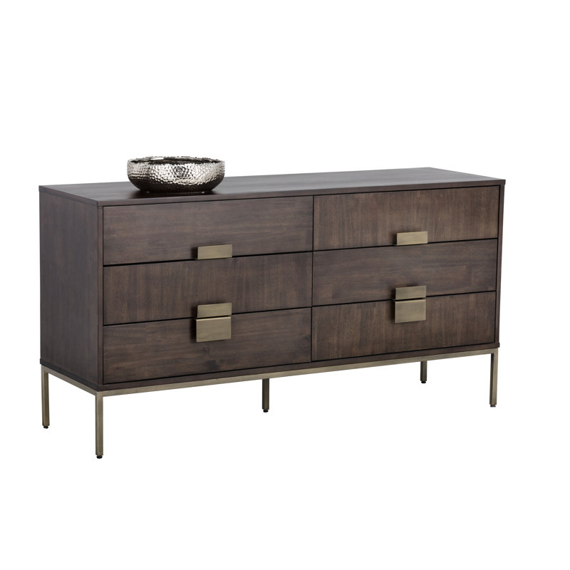 6 - Drawer Dresser, Brown