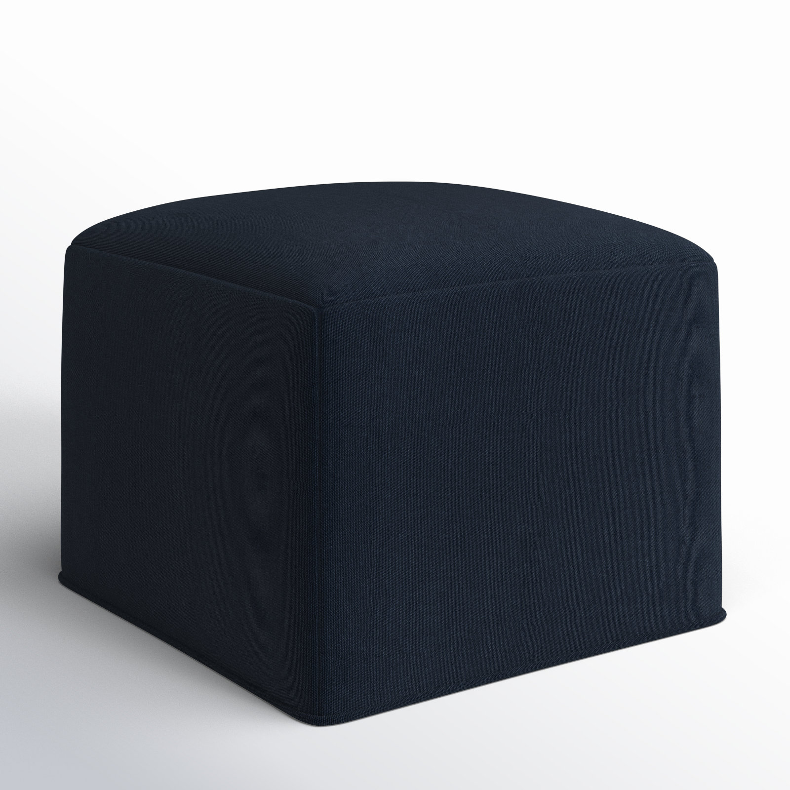 Praia Sunbrella® Upholstered 22" Outdoor Ottoman, Canvas Navy Sunbrella® Canvas