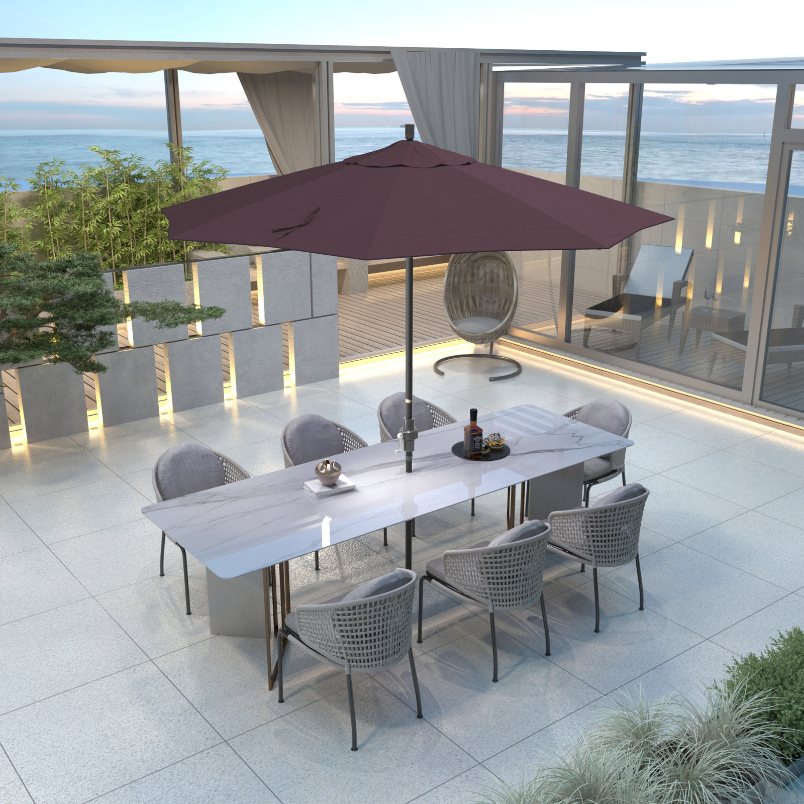108'' Sunbrella® Outdoor Umbrella, Iris Sunbrella®