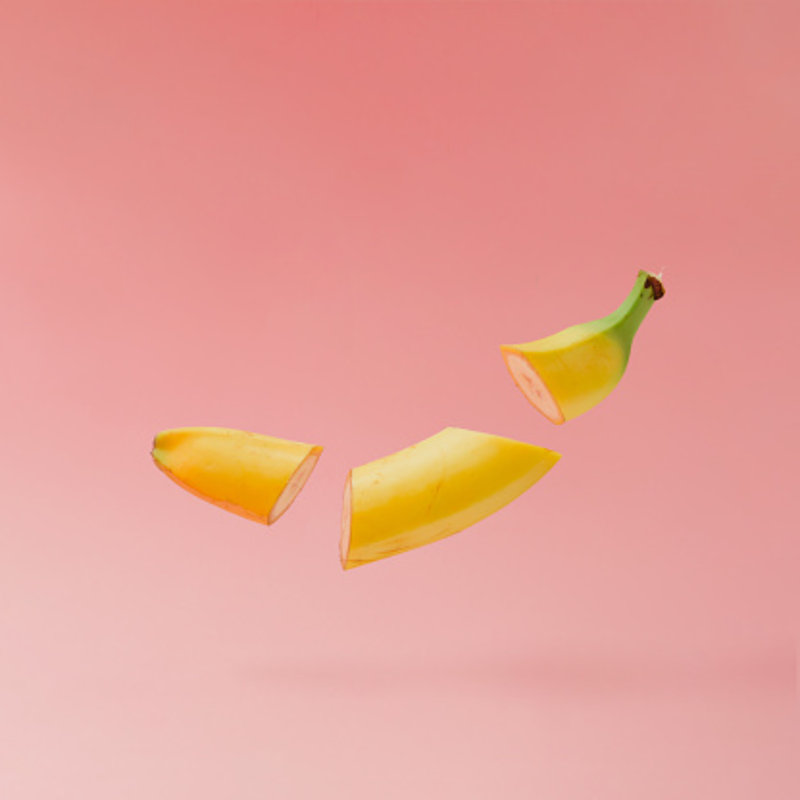 Banana Sliced by Ivan101 - Wrapped Canvas Print, 76cm H x 76cm W x 3.8cm D