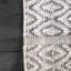 Tapis géométrique gris / ivoire / denim tissé à plat à la main Amorra-66667353
