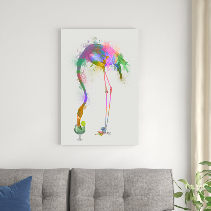 Rainbow Splash Flamingo 3, H 36 po x l 24 po x P 1 po