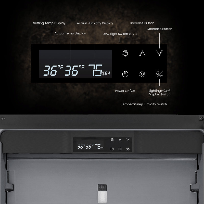 Dry Aging Refrigerator 352l Built-in Or Free-standing Dual Fan System