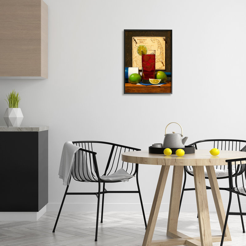 Fruits, boissons, vie de fond de carte du Massachusetts par Todd M. Casey - Peinture, H 20 po x l 16 po x P 1,5 po