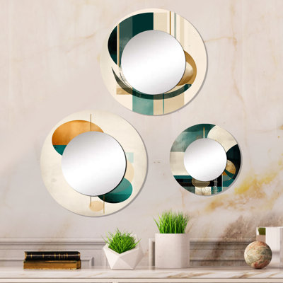 Ellieana Metal Round Mirror