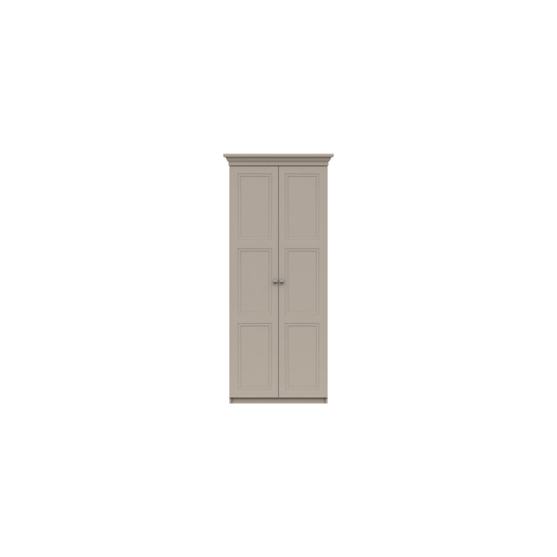 Adnan 2 Door Manufactured Wood Wardrobe, Fired Earth