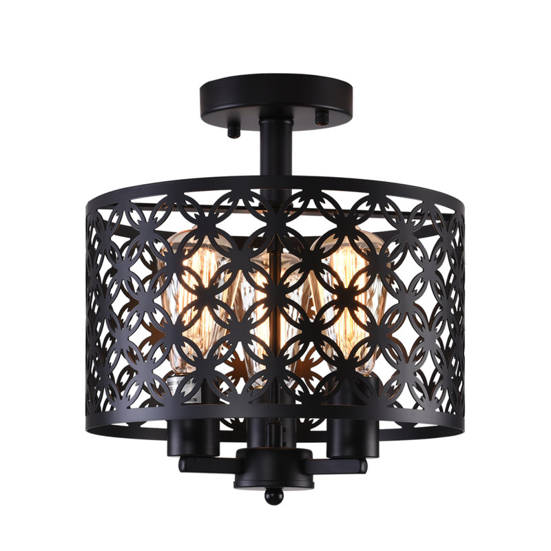 Hinderliter 3 - Light 11.42" Semi Flush Mount