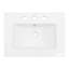 Dessus de meuble-lavabo rectangulaire blanc en céramique 24 po x 18 po - teinté, trop-plein, 3 trous de robinet, grande surface