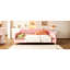 Grand lit de jour rembourré en lin, construction, fonctionnel pour s'asseoir et dormir, sans support de sommier,