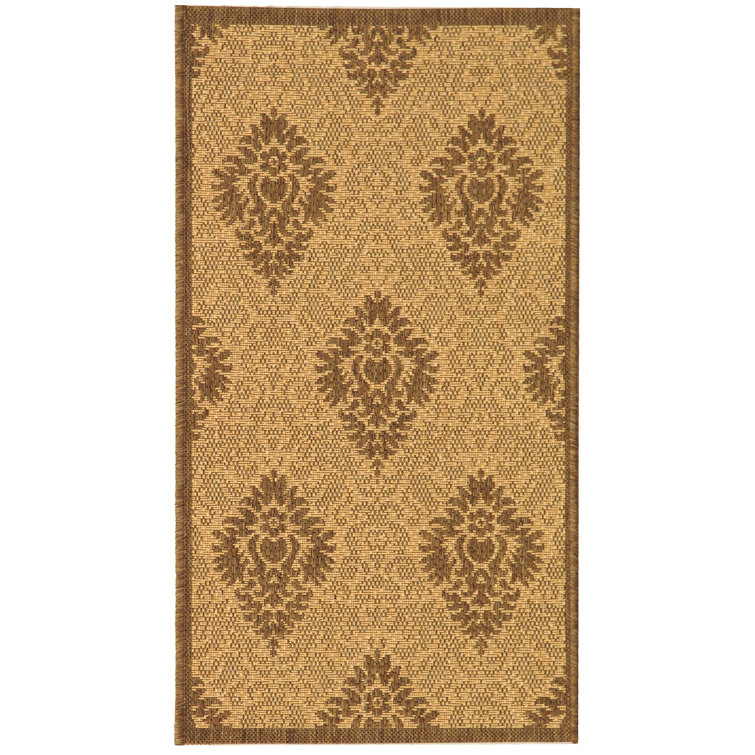 Arneshia Damask Natural/Brown Indoor / Outdoor Area Rug