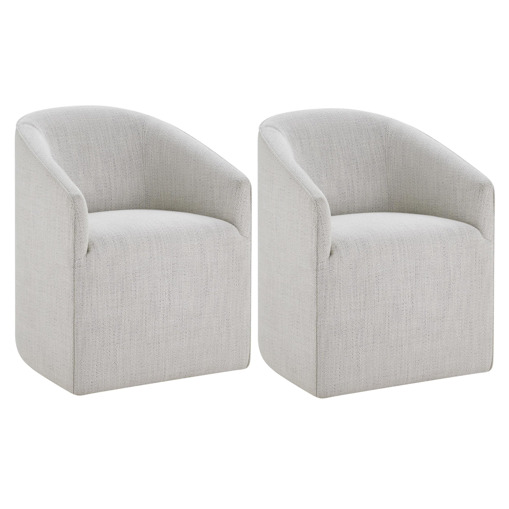 Myers Caster Dining Chair, Prestige Ivory Basketweave