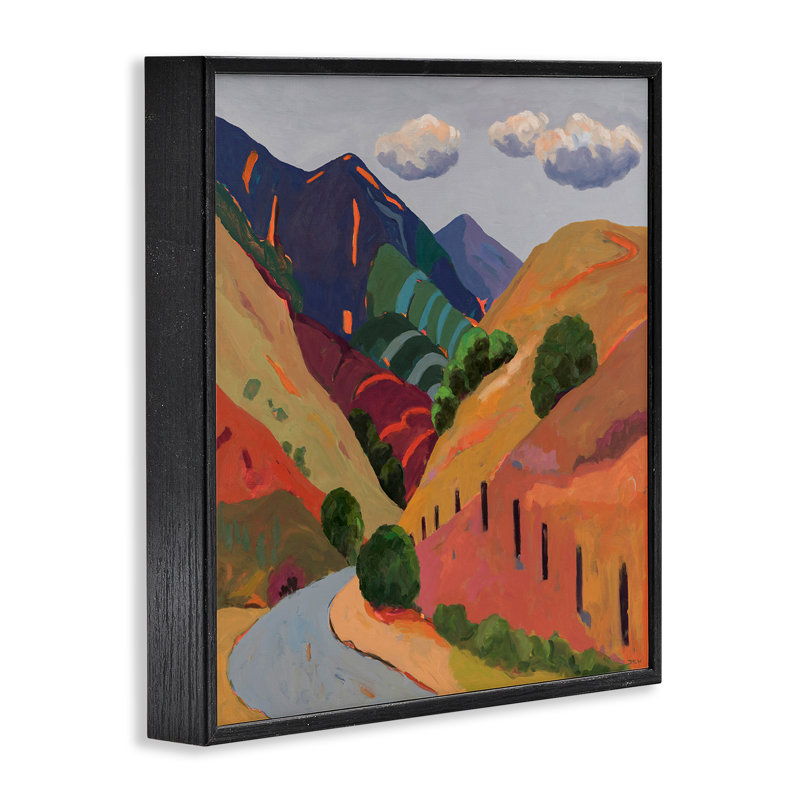 «Wanaka Valley Landscape», estampe numérique, conception par Jenny Wantuch, Giclée encadrée noir minuit, H 24 po x l 24 po