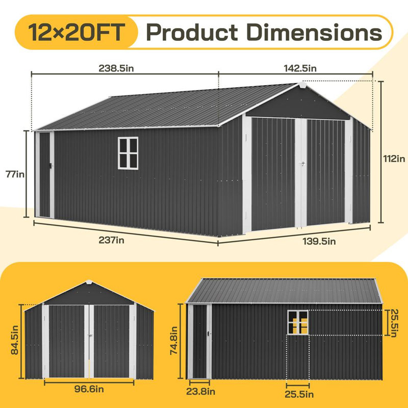 Abri de garage extérieur de qualité supérieure