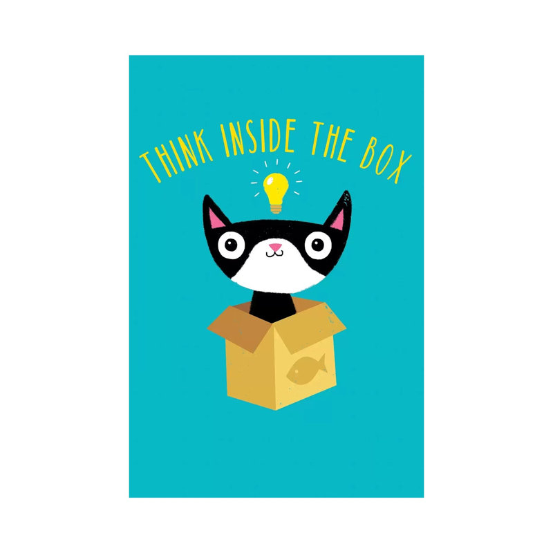 Think Inside The Box by Michael Buxton - Wrapped Canvas Print, 20.32 cm H x 30.48 cm W