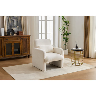 Fauteuil d'appoint moderne et moderne, fauteuil en tissu Boucle