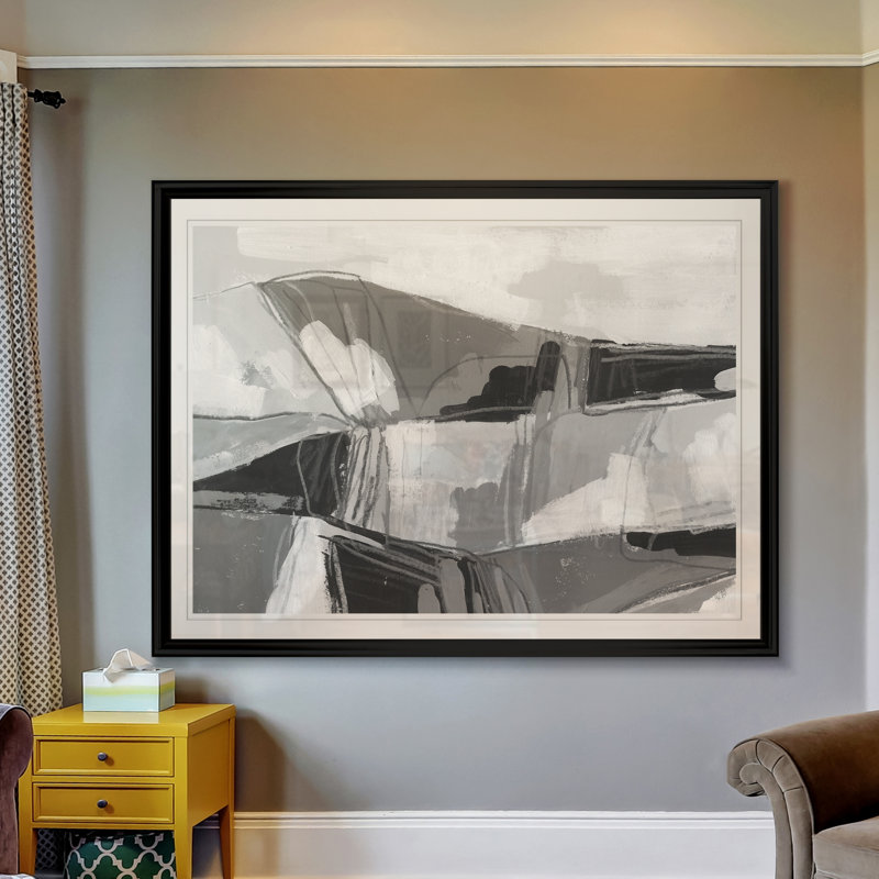 « neutral landscape sketch ii », impression sur toile, H 18,5 po x l 24,5 po x P 1,5 po, Noir
