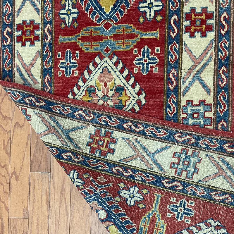  Handmade Kazak Wool Runner