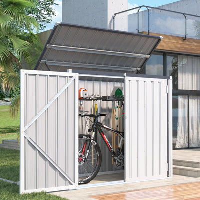 Outdoor Waterproof 5 ft. W x 3 ft. D Metal Flat Storage Shed